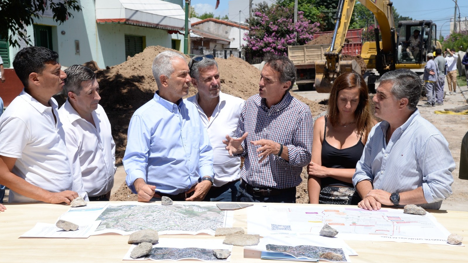 Katopodis y Alak recorrieron obras de infraestructura hídrica en La Plata